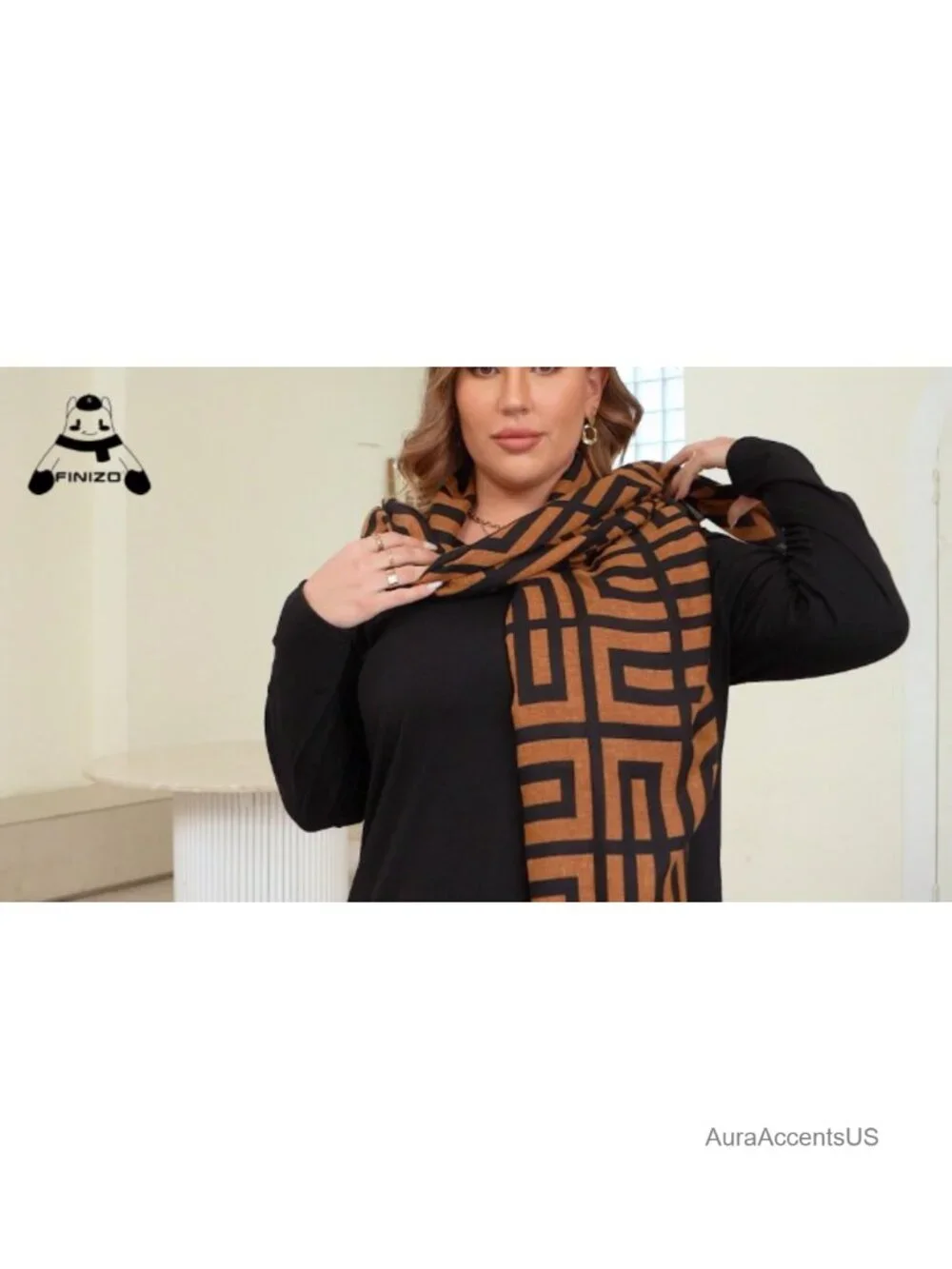 Lightweight Cotton Blend Fashion Scarf, Versatile Shawl Wrap for Women